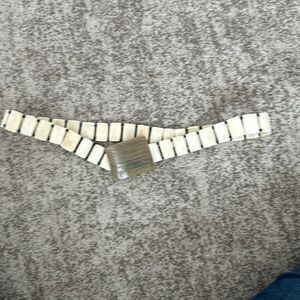 Handmade Ivory & Bead Hook Belt 34” S/M